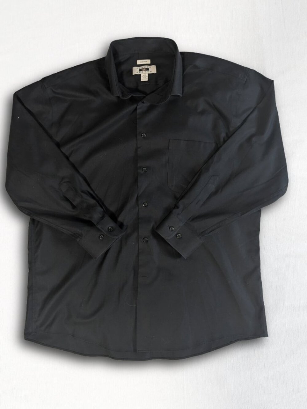 Joseph Abboud Non-Iron Black Dress Shirt Mens 17.5 32/33 Egyptian Cotton